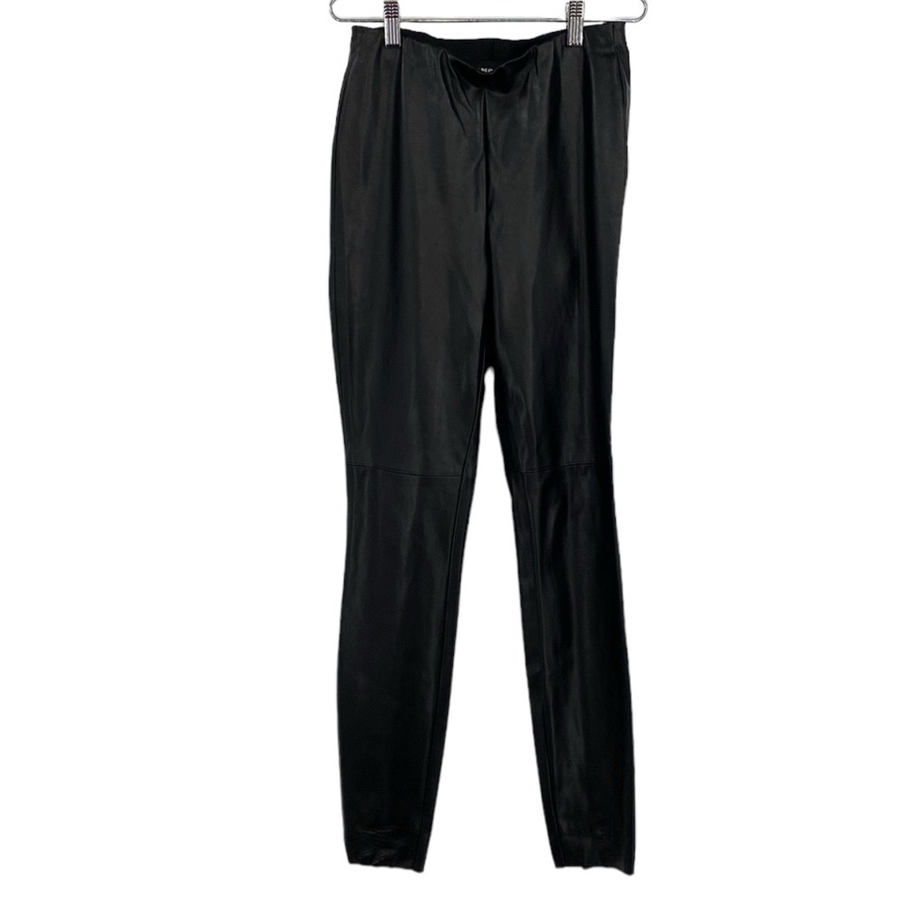 Cambio RANDA‎ Faux Leather Pants Womens Size 4 Black Skinny Slim Glossy Pull-on